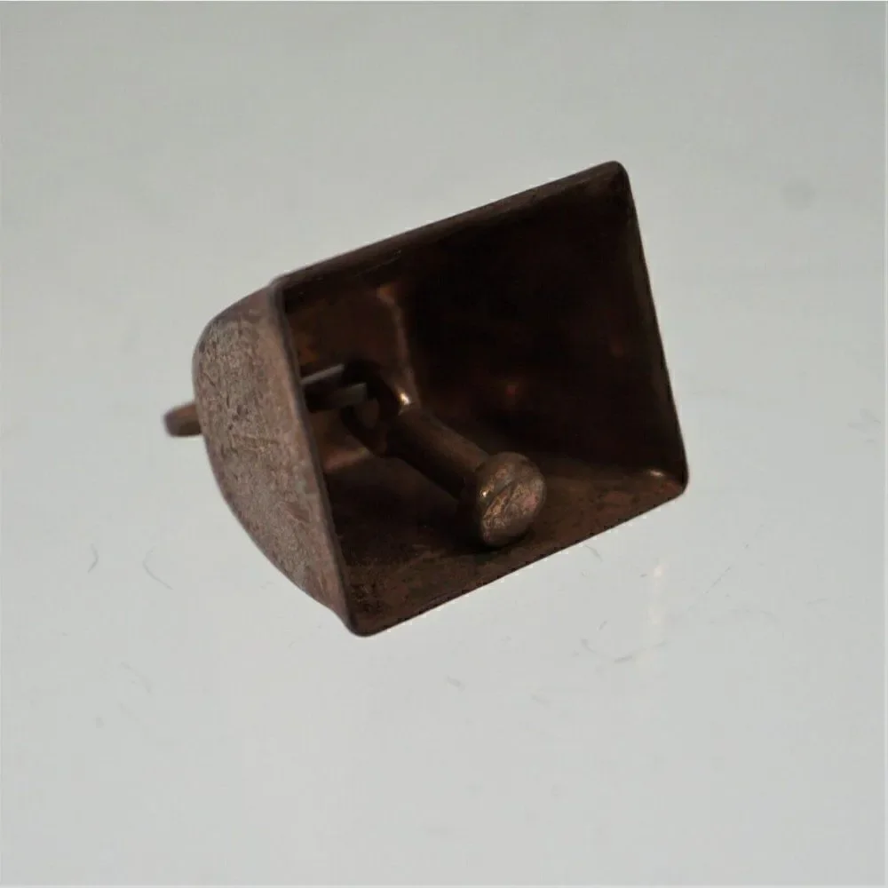 Vintage Small Farm Animal Bell w Clapper Copper Brass Goat Sheep Lamb Tiny 1.25